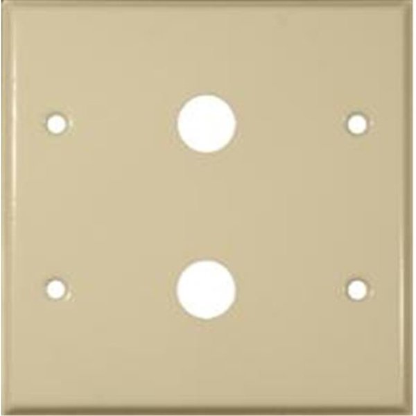 Doomsday Stainless Steel Metal Wall Plates 2 Gang Cable.406 Ivory DO390784